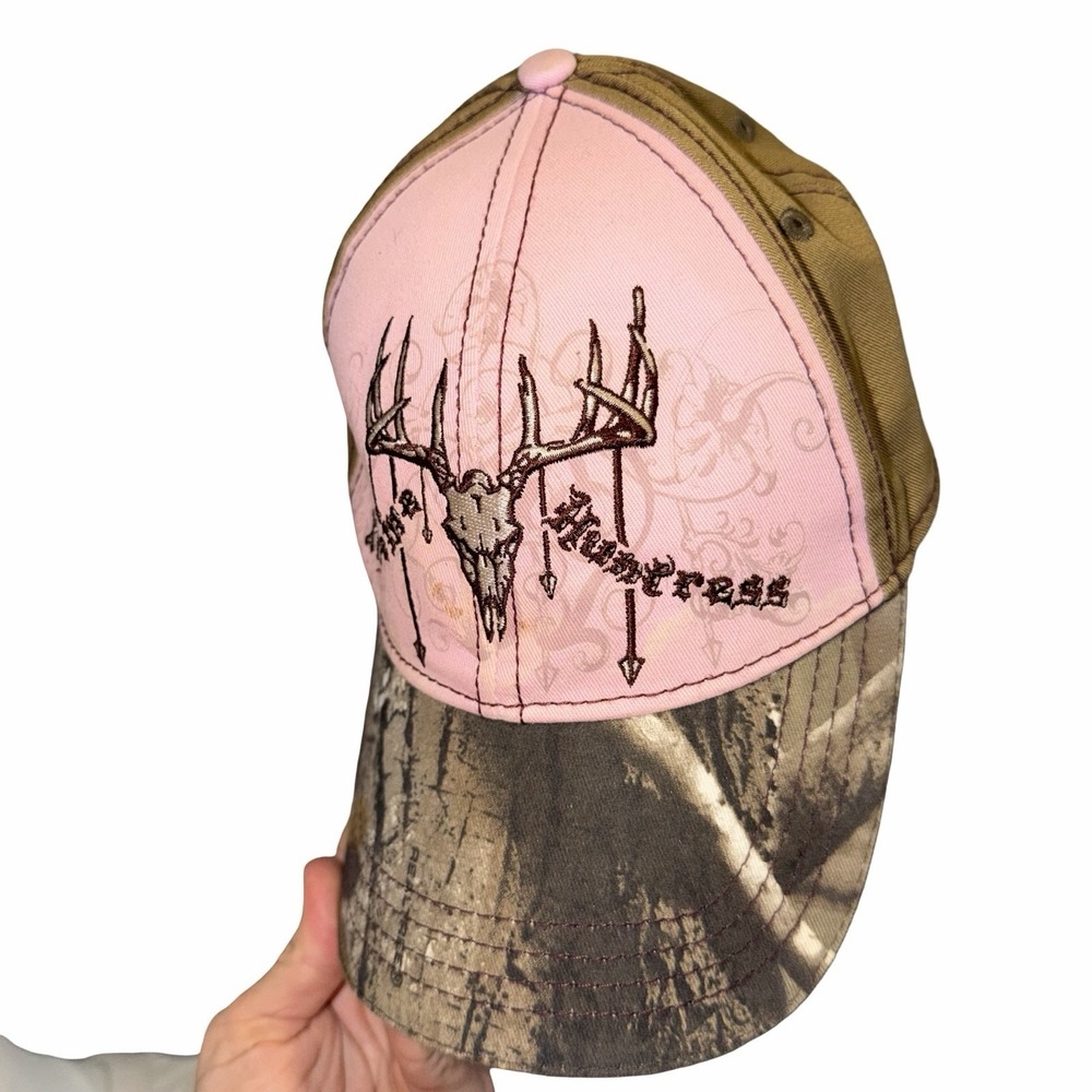 Buck Wear Women's Xtreme Huntress baseball cap Pink & Camo Y2K